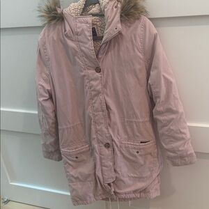 Abercrombie & Fitch Cream Sherpa Lined Jacket